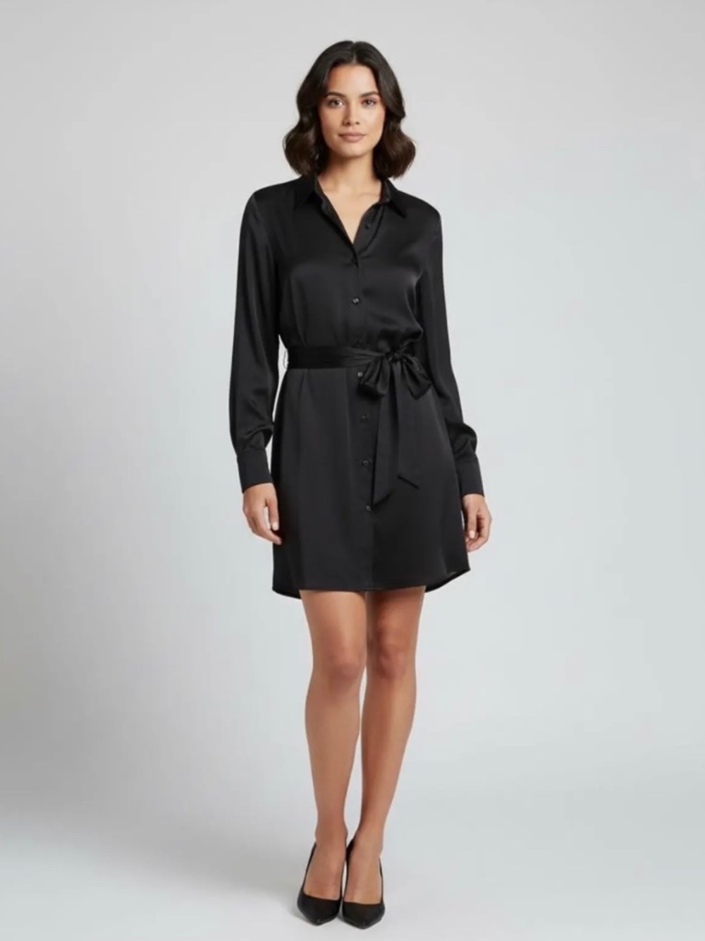 Banana Republic size M 100% silk black dress